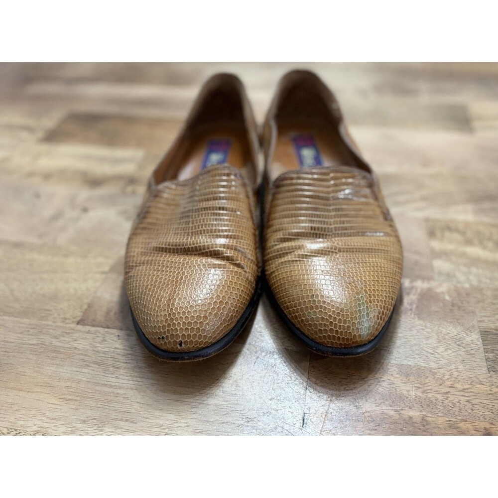 Wens Lizard Loafers Men’s Size 9 Reptile Beige - Picture 2 of 9